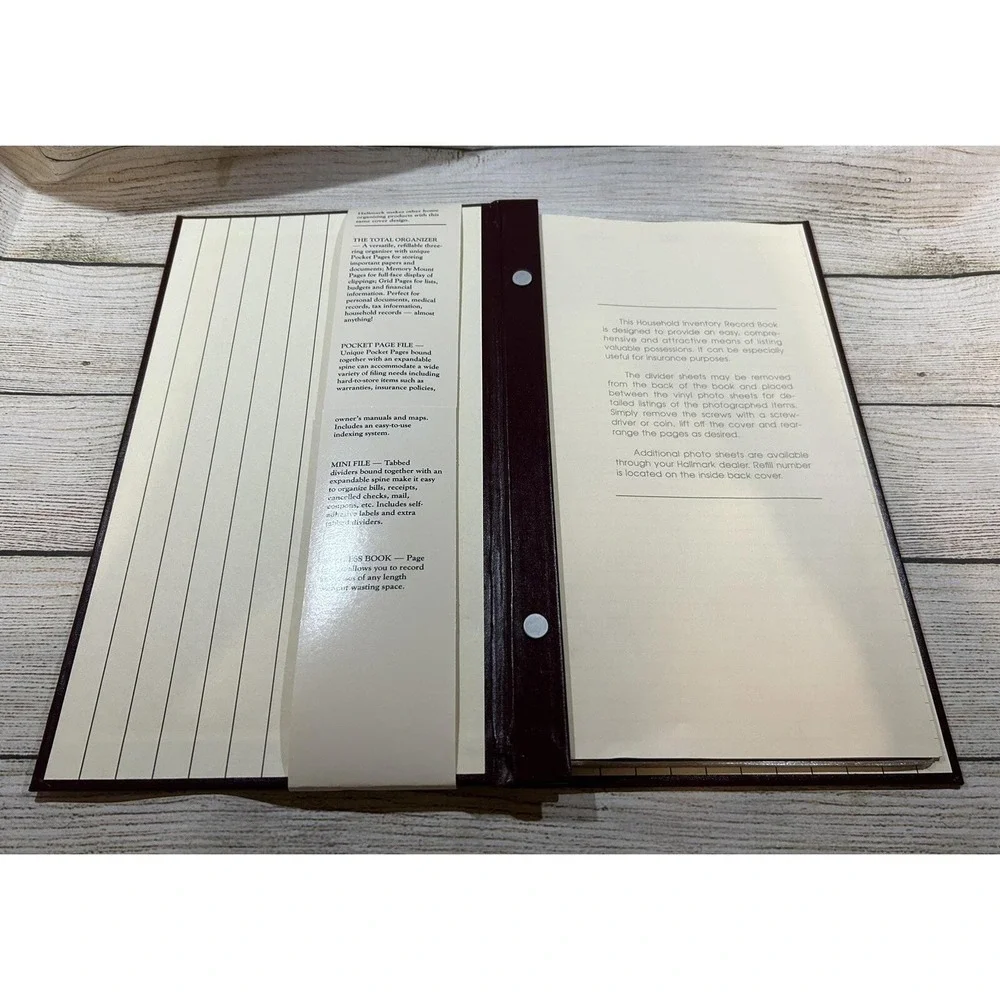 Vintage Retro Hallmark Home Inventory Record Book NOS Y2K MCM 12